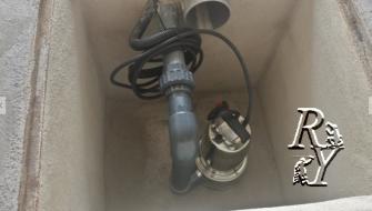 Installation of the pump for pumping of water from garage.Spain.Murcia.Repaing work